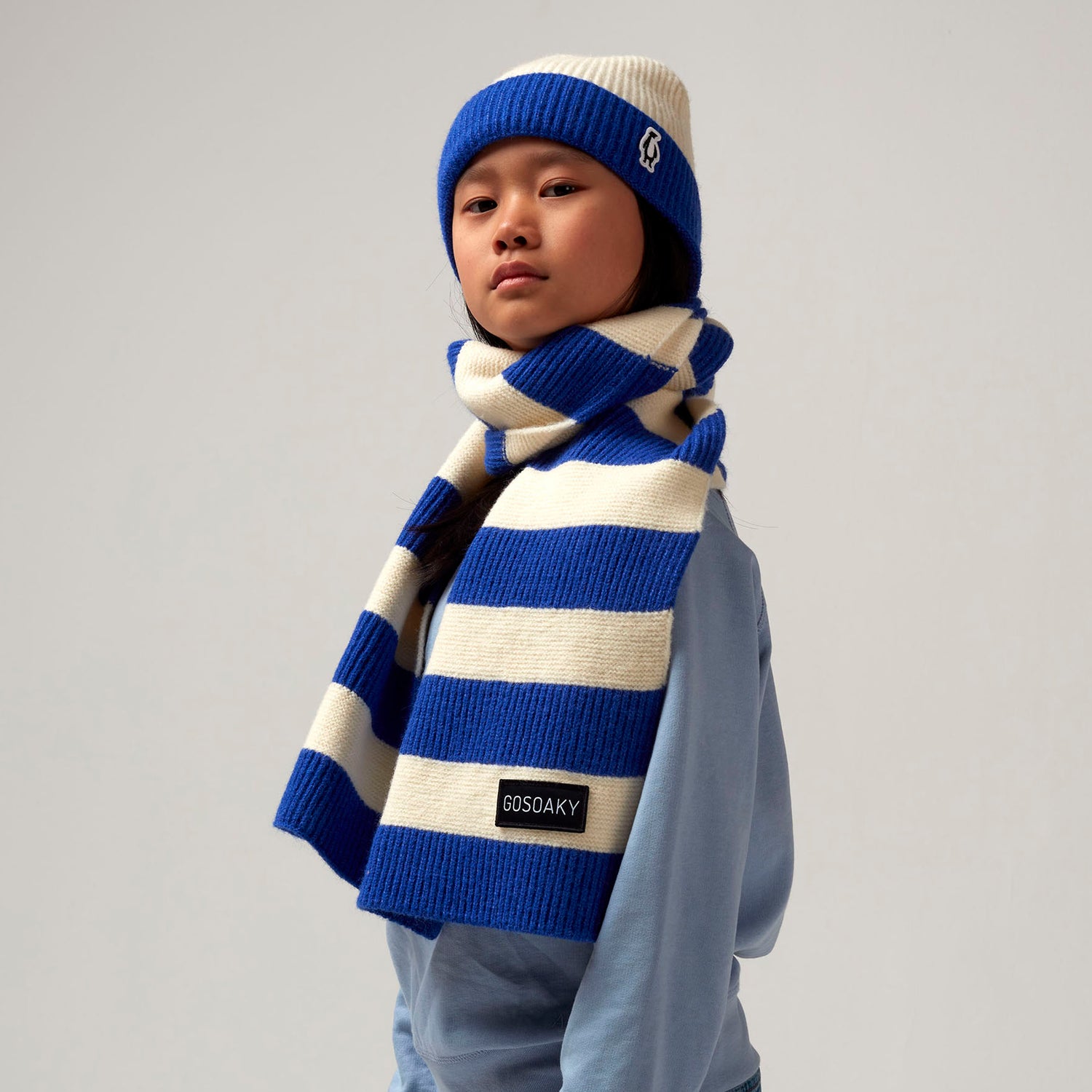CHICKEN RUN | bright marina/linen white