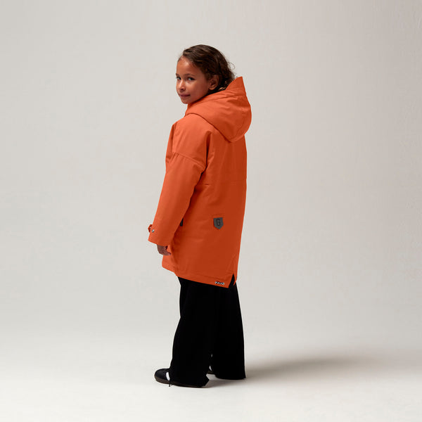 東洋 gold COTTON WEATHER  PARKA オレンジ Buy Orange Shower Resistant Fleece Lined Parka Coat (3-16yrs) from