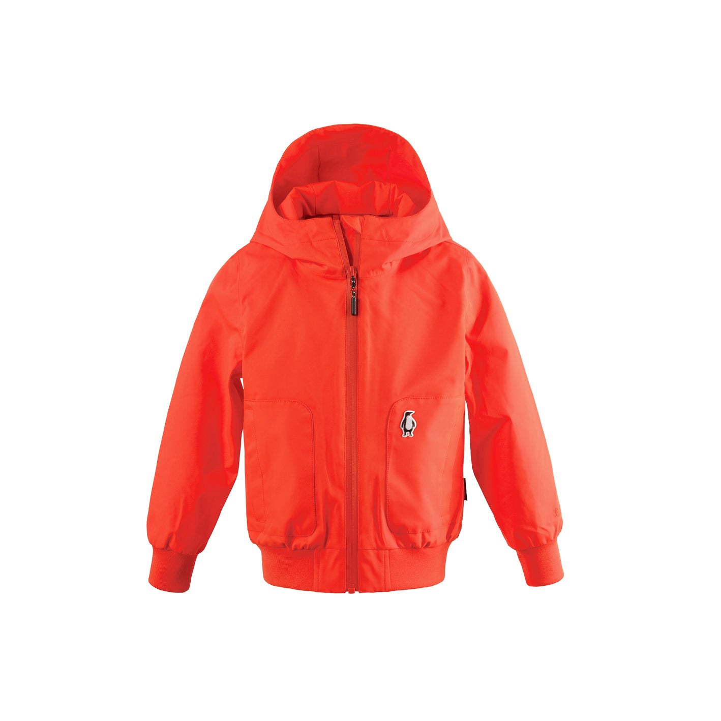 Kid wearing GOSOAKY BLUE BIRD Waterproof Jacket color poppin red - from Outerwear collection of Spring / Summer 2026