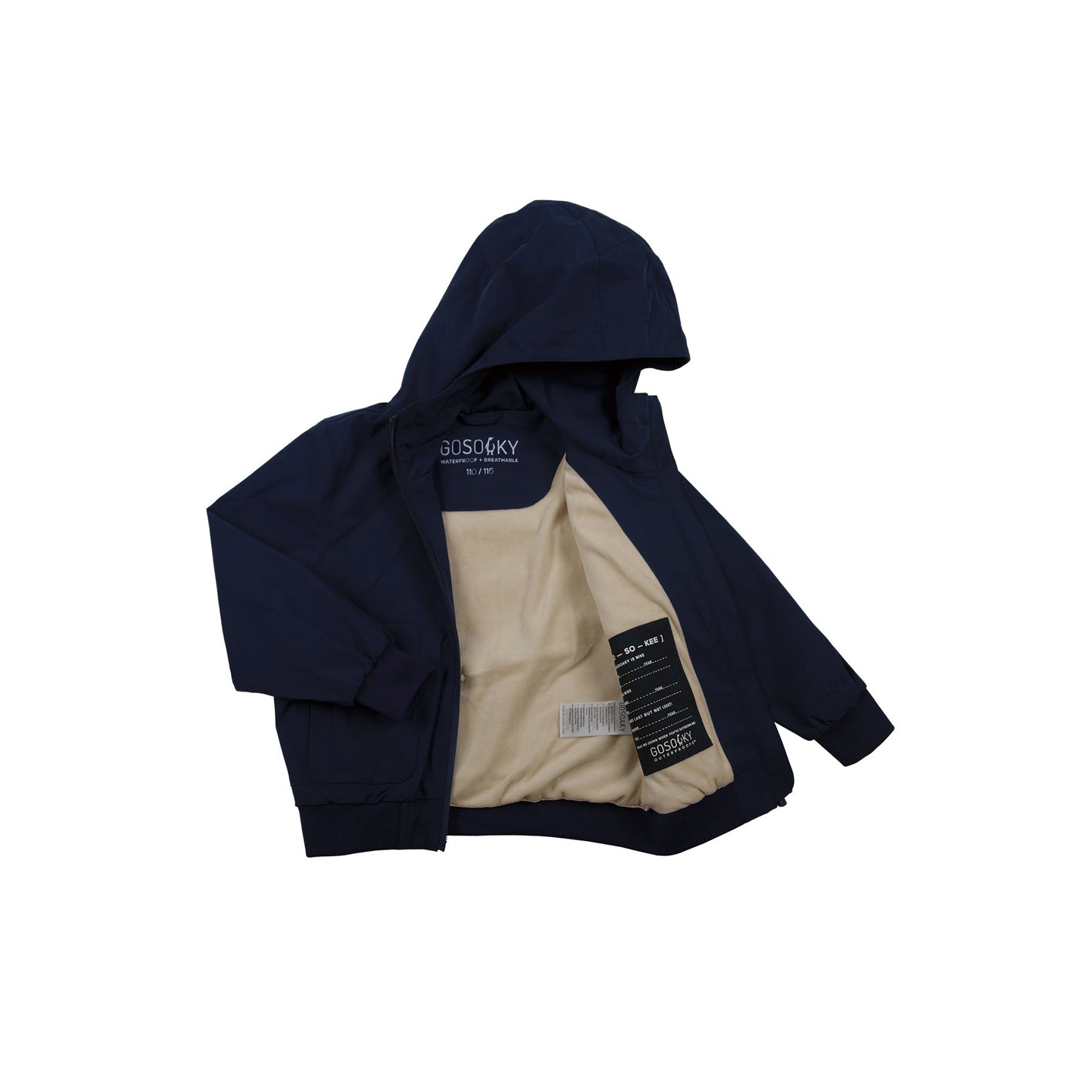Kid wearing GOSOAKY BLUE BIRD Waterproof Jacket color sky captain blue - from Outerwear collection of Spring / Summer 2026
