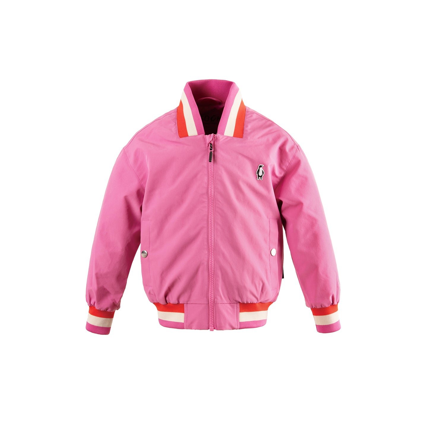 Kid wearing GOSOAKY CATFISH WISH Water Repellent Jacket color wild orchid pink - from Outerwear collection of Spring / Summer 2026