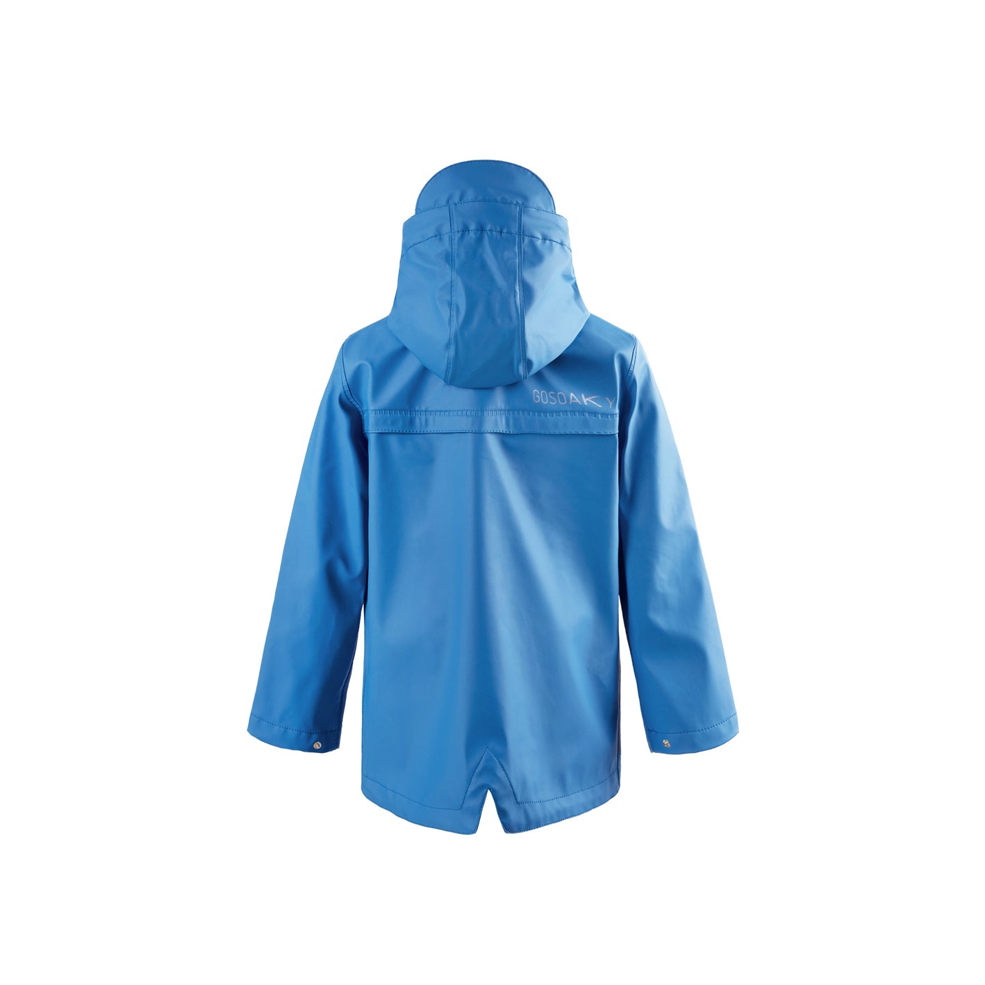 Kid wearing GOSOAKY ELEPHANT MAN Raincoat color belize blue - from Rainwear collection of Spring / Summer 2026