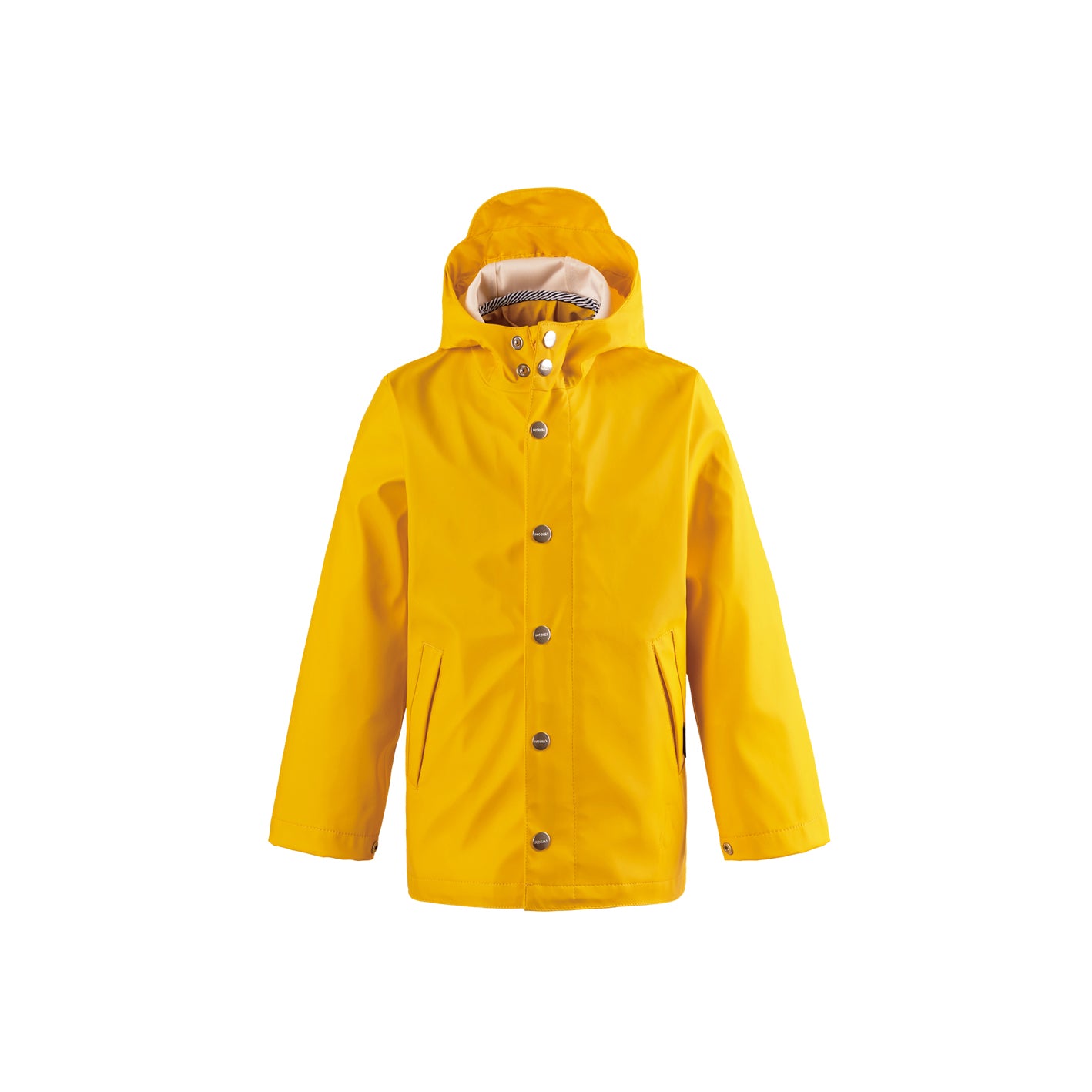 Kid wearing GOSOAKY ELEPHANT MAN Raincoat color bumblebee yellow - from Rainwear collection of Spring / Summer 2026