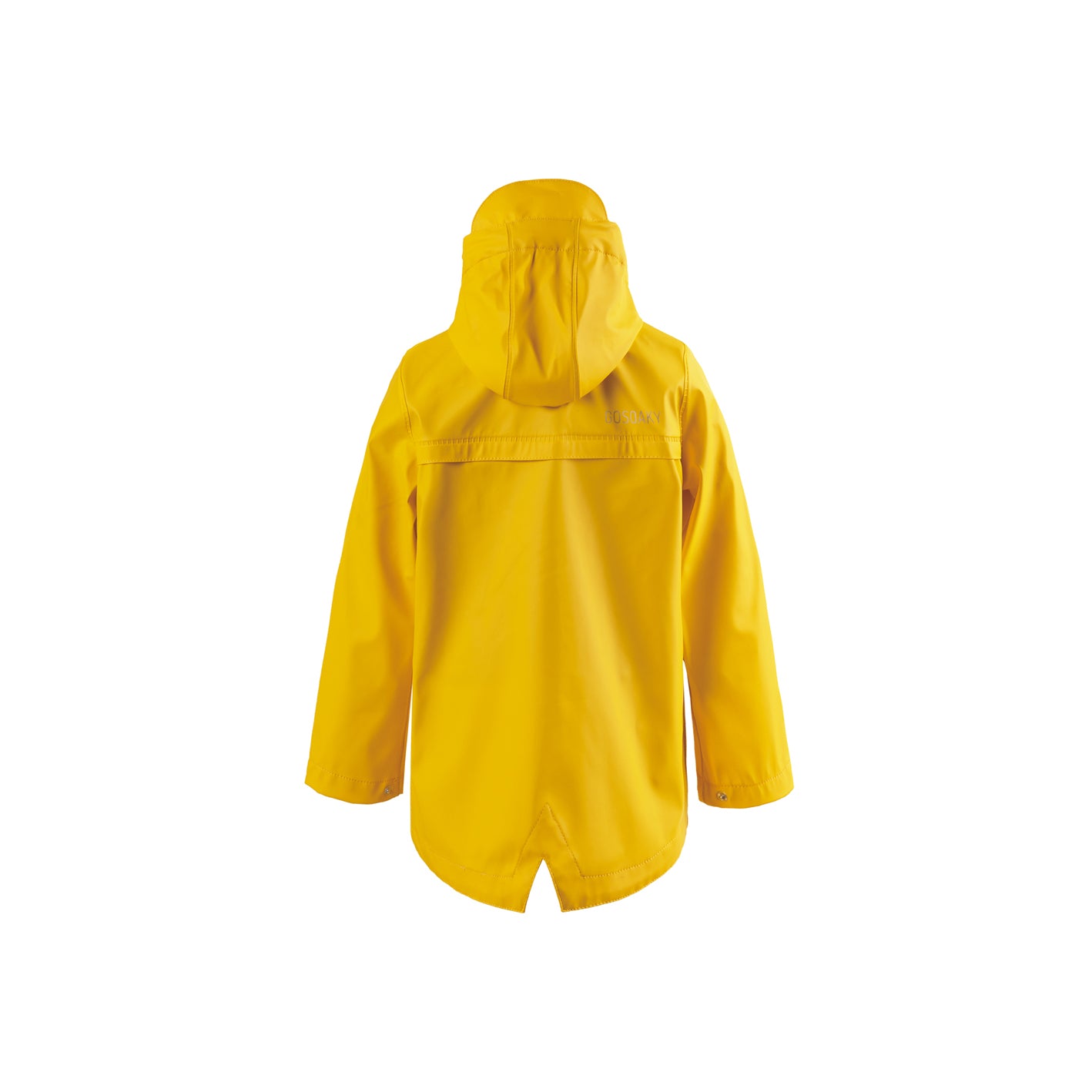 Kid wearing GOSOAKY ELEPHANT MAN Raincoat color bumblebee yellow - from Rainwear collection of Spring / Summer 2026