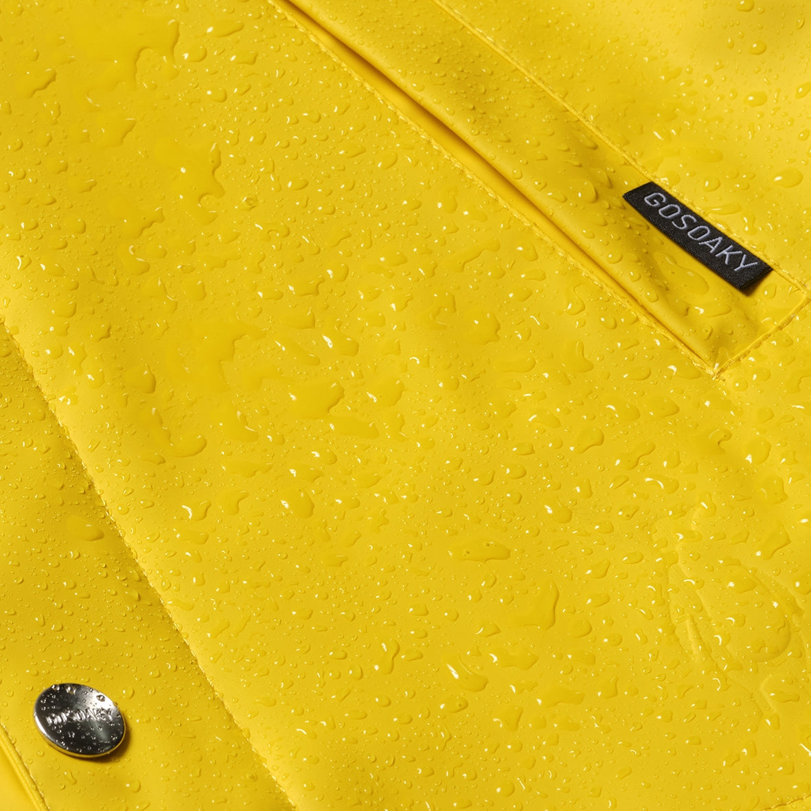 Kid wearing GOSOAKY ELEPHANT MAN Raincoat color bumblebee yellow - from Rainwear collection of Spring / Summer 2026