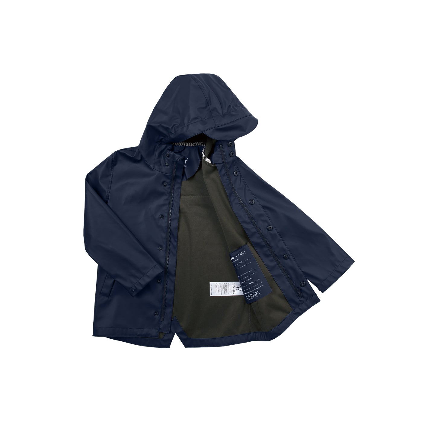 Kid wearing GOSOAKY ELEPHANT MAN Raincoat color sky captain blue - from Rainwear collection of Spring / Summer 2026