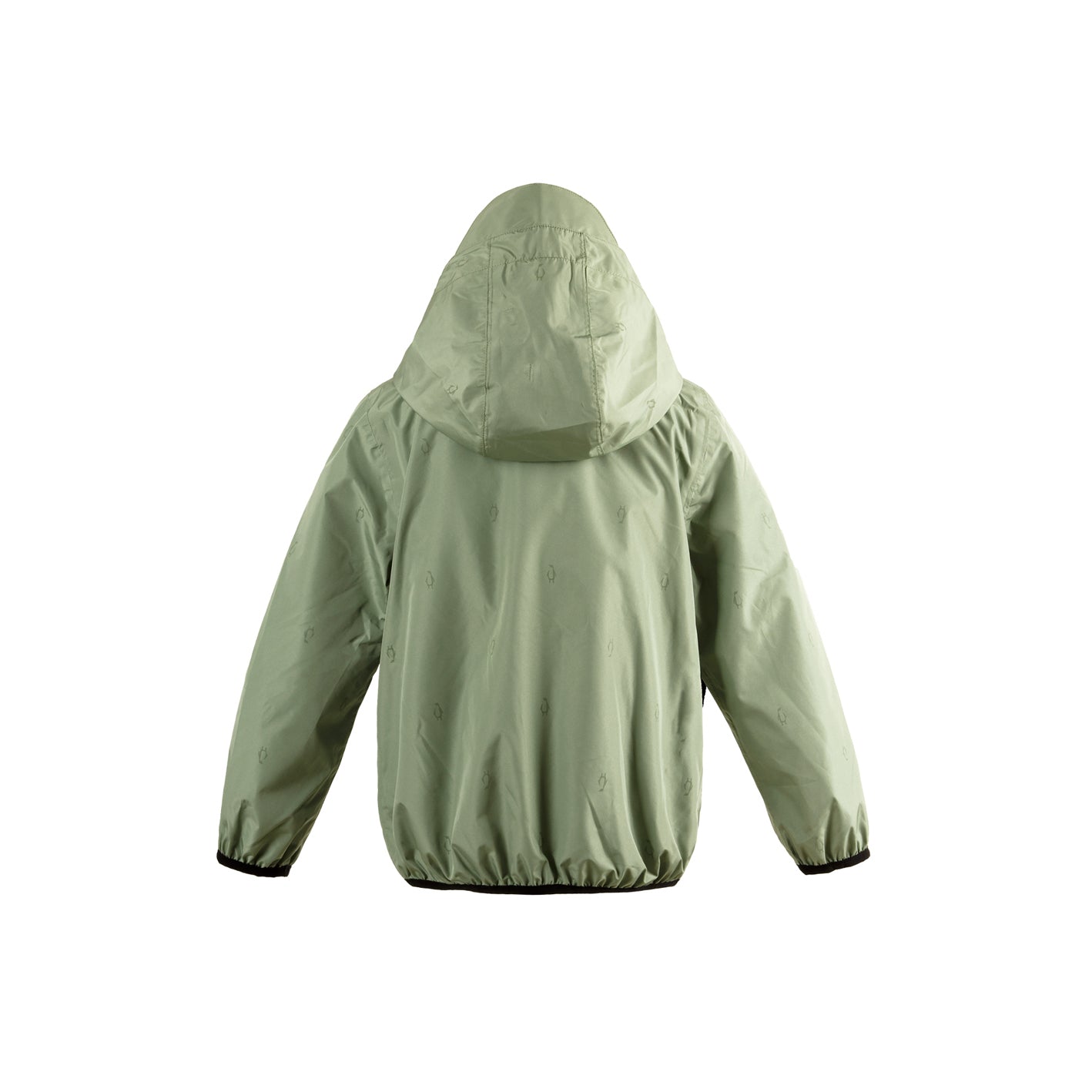 Kid wearing GOSOAKY HAPPY HORSE Stowable Waterproof Jacket color oil green - from Outerwear collection of Spring / Summer 2026