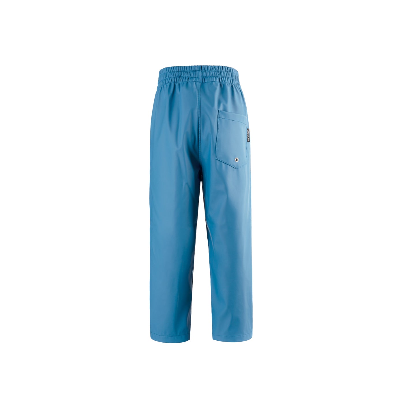 Kid wearing GOSOAKY HIDDEN DRAGON Unlined Rainpants color belize blue - from Rainwear collection of Spring / Summer 2026