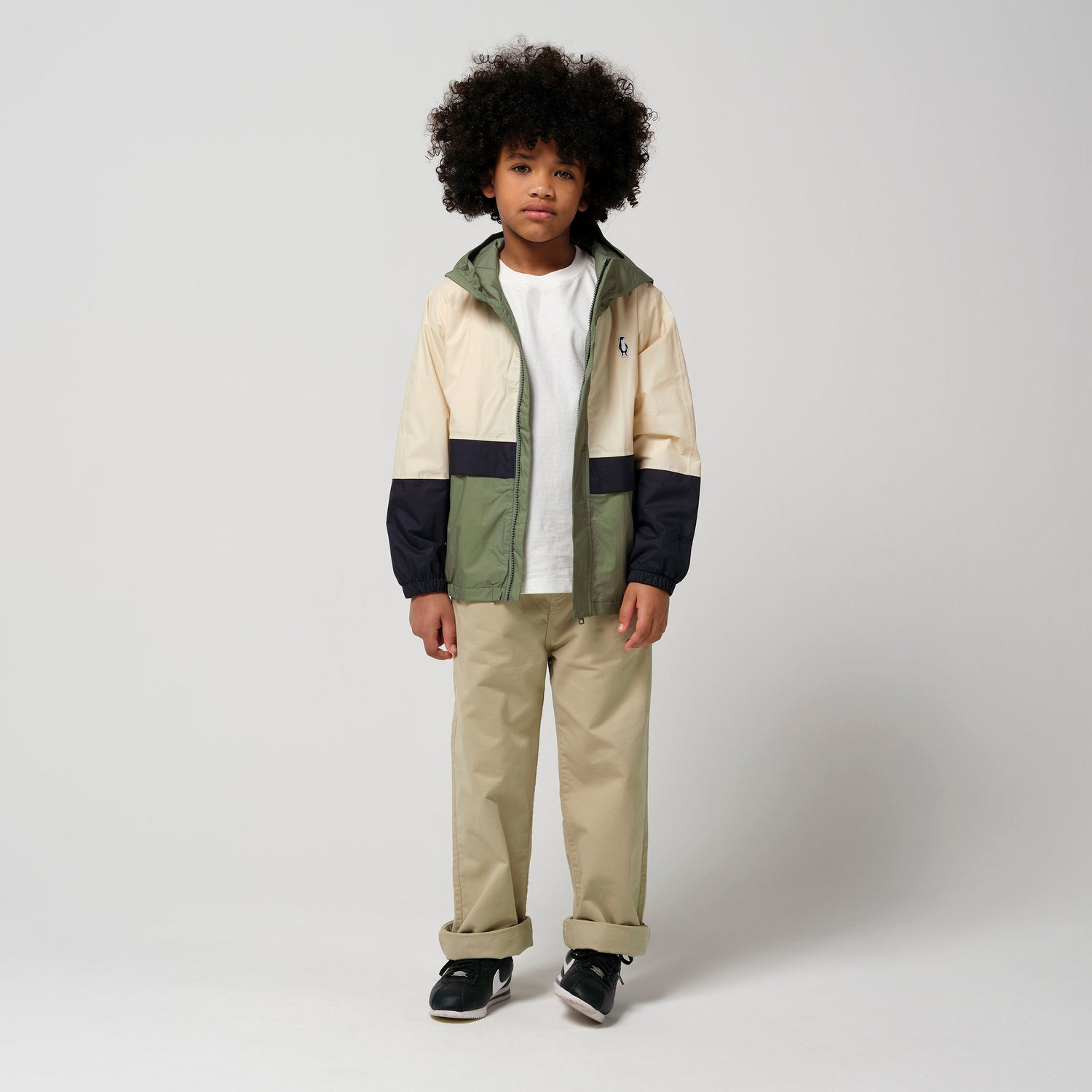 THE LION | birch cream / oil green